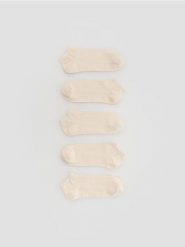5 pack skarpet stopek - złamana biel. Skarpety męskie Reserved, bez wzorów. Za 59.99 zł.