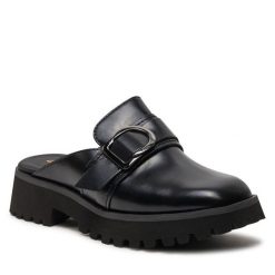 Klapki Clarks. Czarne klapki damskie Clarks, bez wzorów, bez obcasa, bez zapięcia. Za 589.99 zł.