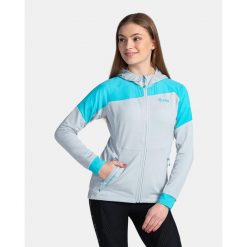 Damska bluza techniczna Kilpi MEMPHIS-W. Szare bluzy damskie Kilpi, s, bez wzorów, z materiału, sportowe, bez ramiączek, z kapturem. Za 267.13 zł.