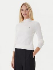 Tommy Hilfiger Sweter WW0WW47462 Écru Regular Fit. Swetry nierozpinane damskie Tommy Hilfiger, xxl, bez wzorów, z bawełny, bez kołnierzyka, bez ramiączek. Za 349.99 zł.