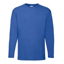 Koszulka Z Długim Rękawem Dla Dorosłych Unisex Valueweight. Niebieskie bluzki damskie fruit of the loom, m, bez wzorów, sportowe, bez kołnierzyka, bez ramiączek. Za 48.99 zł.