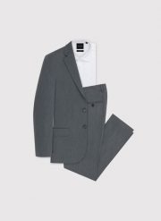 PAKO LORENTE – Szary garnitur męski. Szare garnitury męskie Pako Lorente, m, bez wzorów, z elastanu, eleganckie. Za 1,599.98 zł.