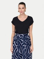 ONLY T-Shirt Rilla 15315776 Czarny Regular Fit. Czarne t-shirty damskie ONLY, s, bez wzorów, z wiskozy, bez kołnierzyka, bez ramiączek. Za 69.99 zł.