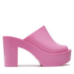 Klapki Melissa. Czerwone klapki damskie Melissa, bez wzorów, bez obcasa, bez zapięcia. Za 399.99 zł.
