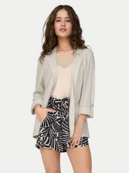 ONLY Marynarka Siesta 15322274 Beżowy Loose Fit. Brązowe marynarki i żakiety damskie ONLY, bez wzorów, z wiskozy, bez kołnierzyka, bez ramiączek. Za 129.99 zł.