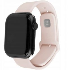 Fixed silicone smartwatch strap, Apple Watch 42 / 44 / 45 mm, pink. Różowe zegarki smartwatch Fixed, bez wzorów. Za 41.30 zł.