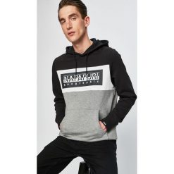 Napapijri - Bluza. Czarne bluzy męskie Napapijri, m, bez wzorów, z bawełny, bez ramiączek, z kapturem. W wyprzedaży za 239.90 zł.