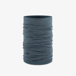 Komin chusta wielofunkcyjna z wełny merino lightweight. Niebieskie szaliki męskie Buff, bez wzorów, z wełny. Za 110.99 zł.