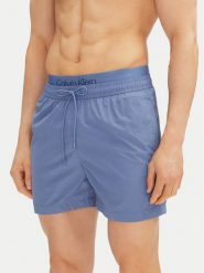 Calvin Klein Swimwear Szorty kąpielowe KM0KM01104 Niebieski Regular Fit. Niebieskie kąpielówki męskie Calvin Klein Swimwear, bez wzorów, z syntetyku. Za 169.99 zł.