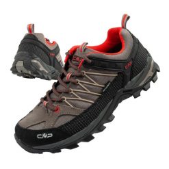 Buty sportowe męskie trekkingowe CMP Rigel wodoodporne. Brązowe buty sportowe męskie CMP, z materiału, bez zapięcia. Za 329.99 zł.