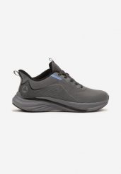 Ciemnoszare Buty Sportowe Sneakersy Ozdobione Tłoczonym Wzorem Axevia. Szare buty sportowe męskie Born2be, bez wzorów, z dresówki, bez zapięcia. Za 99.99 zł.