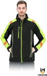 Kurtka męska Reis Kurtka męska ochronna stójka polar zamek SOFTSHELL chroni przed deszczem wiatrem oddychająca rip-stop segmentowe pasy pomarańczowe c. Brązowe kurtki męskie Reis, m, bez wzorów, z polaru, bez kaptura. Za 166.84 zł.