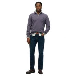 Bluza z zamkiem 1/2 Superdry Athletic Essentials. Fioletowe bluzy męskie Superdry, m, bez wzorów, bez ramiączek, bez kaptura. Za 343.30 zł.