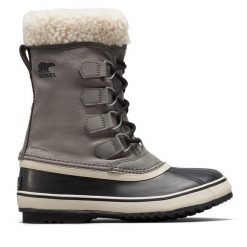 Śniegowce Sorel. Szare śniegowce damskie Sorel, bez zapięcia. Za 359.99 zł.