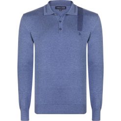 Sweter w kolorze niebieskim. Niebieskie swetry męskie Giorgio Di Mare, m, bez wzorów, z bawełny, bez kołnierzyka, bez ramiączek. W wyprzedaży za 139.95 zł.