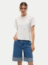 Vero Moda T-Shirt Solvei 10325318 Biały Regular Fit. Białe t-shirty damskie Vero Moda, xl, bez wzorów, z bawełny, bez kołnierzyka, bez ramiączek. Za 49.99 zł.