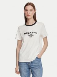 Weekend Max Mara T-Shirt Edison 2625976041 Biały Regular Fit. Białe t-shirty damskie Weekend Max Mara, xl, bez wzorów, z bawełny, bez kołnierzyka, bez ramiączek. Za 444.99 zł.