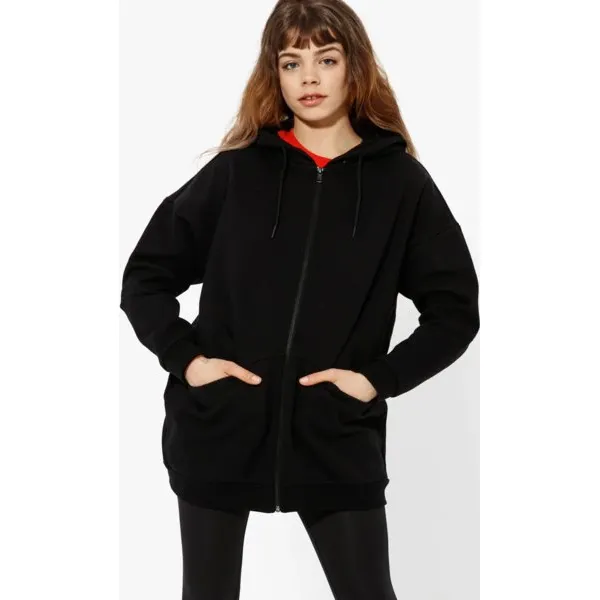Confront Bluza Nonsense Hoody , czarny, rozmiar S. Czarne bluzy damskie Confront, s, bez wzorów, z bawełny, bez ramiączek, bez kaptura. W wyprzedaży za 79.99 zł.
