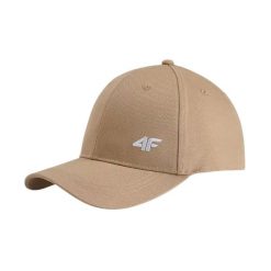 Czapka z daszkiem 4F. Brązowe czapki damskie 4F, bez wzorów, z bawełny, klasyczne. Za 53.99 zł.