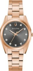 Zegarek Bulova Zegarek damski Bulova 97P156 CYRKONIE różowe złoto. Czerwone zegarki damskie Bulova, złote. Za 1,665.00 zł.