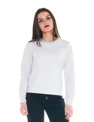 Damska bluza z okrągłym dekoltem Cristal Shine. Szare bluzy damskie LEONE 1947 APPAREL, na lato, l, bez wzorów, z bawełny, sportowe, bez ramiączek, z kapturem. Za 147.31 zł.