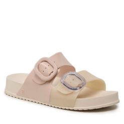 Klapki Melissa. Brązowe klapki damskie Melissa, bez wzorów, bez obcasa, bez zapięcia. Za 409.99 zł.