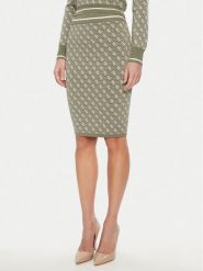 Guess Spódnica ołówkowa W4BD53 Z37K0 Zielony Regular Fit. Zielone spódnice damskie Guess, xs, z aplikacjami, z wiskozy, ołówkowe. Za 219.99 zł.