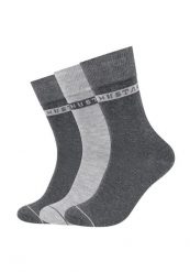 3 pack Męskie Skarpety MUSTANG dark grey mix MU31039 – 9703. Szare skarpety męskie Mustang, bez wzorów. Za 69.99 zł.