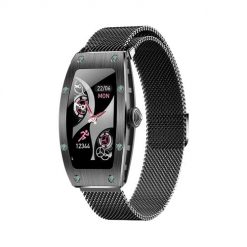 Smartwatch Kumi K18 Svarovski czarny. Czarne smartbandy Kumi, bez wzorów. Za 178.99 zł.