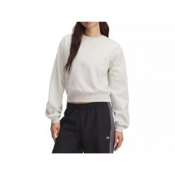 Bluza Damska UA Icon Vida Flc Crew 6003675-110. Białe bluzy damskie Under Armour, bez wzorów, bez ramiączek, bez kaptura. Za 145.99 zł.