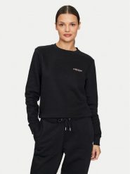 Guess Jeans Bluza W4YQ07 KC811 Czarny Regular Fit. Czarne bluzy damskie Guess Jeans, s, z aplikacjami, z bawełny, bez ramiączek, bez kaptura. Za 209.99 zł.