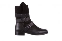 Botki Bayla-161 050-09435 Black, Czarny, Skóra naturalna - 40. Czarne botki damskie Bayla, bez wzorów, z nubiku, bez obcasa, bez zapięcia. W wyprzedaży za 199.00 zł.