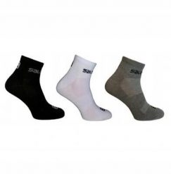 Skarpety turystyczne Salomon Active Wear Quarter 3 pary, niskie. Czarne skarpetki damskie Salomon, bez wzorów, z bawełny. Za 40.00 zł.