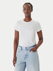 BOSS T-Shirt Eventsa10 50557843 Biały Slim Fit. Białe t-shirty damskie Boss, xs, bez wzorów, z bawełny, bez kołnierzyka, bez ramiączek. Za 319.99 zł.