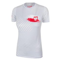 Koszulka do biegania damska z krótkim rękawem EXTREME HOBBY POLAND PRIME. Białe bluzki damskie EXTREME HOBBY, xs, bez wzorów, z elastanu, sportowe, bez kołnierzyka, bez ramiączek. Za 149.00 zł.