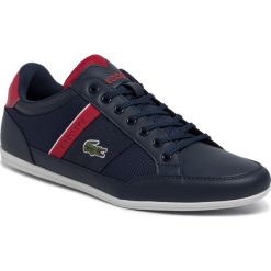 Tenisówki LACOSTE - Chaymon 3193 Cma 7-38CMA0022144 Nvy/Red. Niebieskie trampki męskie Lacoste, bez wzorów, z gumy, bez zapięcia. Za 529.99 zł.