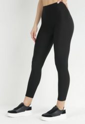 Czarne Legginsy z Gumką w Pasie Lecouno. Czarne legginsy damskie Born2be, z aplikacjami, z jeansu. Za 19.99 zł.