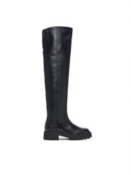 Calvin Klein Muszkieterki Chunky Otk Boot Nappa HW0HW03184 Czarny. Czarne kozaki damskie Calvin Klein, bez wzorów, ze skóry, bez obcasa, na płaskiej podeszwie, bez zapięcia. Za 1,099.00 zł.