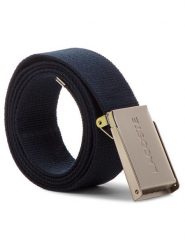 Lacoste Pasek Męski RC2012 Granatowy. Niebieskie paski męskie Lacoste, z materiału. Za 189.99 zł.