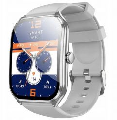 HOCO smartwatch z funkcją rozmowy AMOLED Y28 srebrny. Szare zegarki smartwatch Hoco, bez wzorów. Za 106.12 zł.