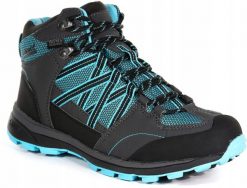 Damskie buty trekkingowe Samaris Mid RWF539. Niebieskie obuwie trekkingowe damskie Regatta, z gumy, bez zapięcia. Za 331.99 zł.