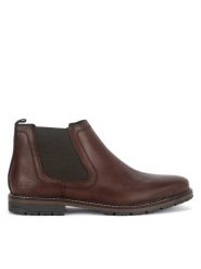 Rieker Botki 13757-25 Brązowy. Brązowe botki męskie Rieker, bez wzorów, ze skóry, bez obcasa, bez zapięcia. Za 307.99 zł.
