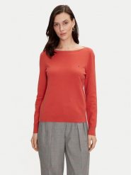 Tommy Hilfiger Sweter WW0WW40099 Czerwony Regular Fit. Czerwone swetry nierozpinane damskie Tommy Hilfiger, xs, bez wzorów, z syntetyku, bez kołnierzyka, bez ramiączek. Za 249.99 zł.