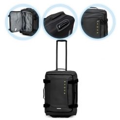 Walizka podróżna KADVA Lazio. Czarne walizki damskie KADVA, bez wzorów. Za 249.99 zł.