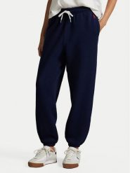 Polo Ralph Lauren Spodnie dresowe 211971700002 Granatowy Tapered Fit. Niebieskie spodnie dresowe damskie Polo Ralph Lauren, bez wzorów, z dresówki. Za 729.99 zł.