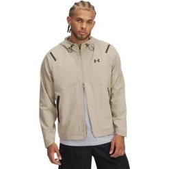 Męska kurtka performance Unstoppable Icon (Brązowa). Brązowe kurtki męskie Under Armour, m, bez wzorów, z elastanu, z kapturem. Za 496.05 zł.