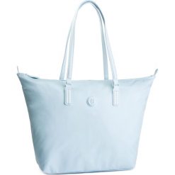 Torebka TOMMY HILFIGER - Poppy Tote AW0AW06443 404. Niebieskie shopperki damskie Tommy Hilfiger, bez wzorów, z materiału, bez dodatków. W wyprzedaży za 209.00 zł.