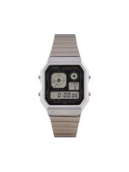 Casio Zegarek A130WE-1AEF Srebrny. Szare, cyfrowe zegarki męskie Casio, bez wzorów, srebrne. Za 249.99 zł.