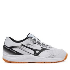 Buty halowe Mizuno. Białe buty sportowe męskie Mizuno, bez wzorów, bez zapięcia. Za 309.99 zł.