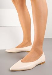 Beżowe Balerinki Vices Ozdobione Migdałowym Noskiem Neoranea. Brązowe balerinki damskie Renee, bez wzorów, z jeansu, eleganckie, bez obcasa, bez zapięcia. Za 44.99 zł.